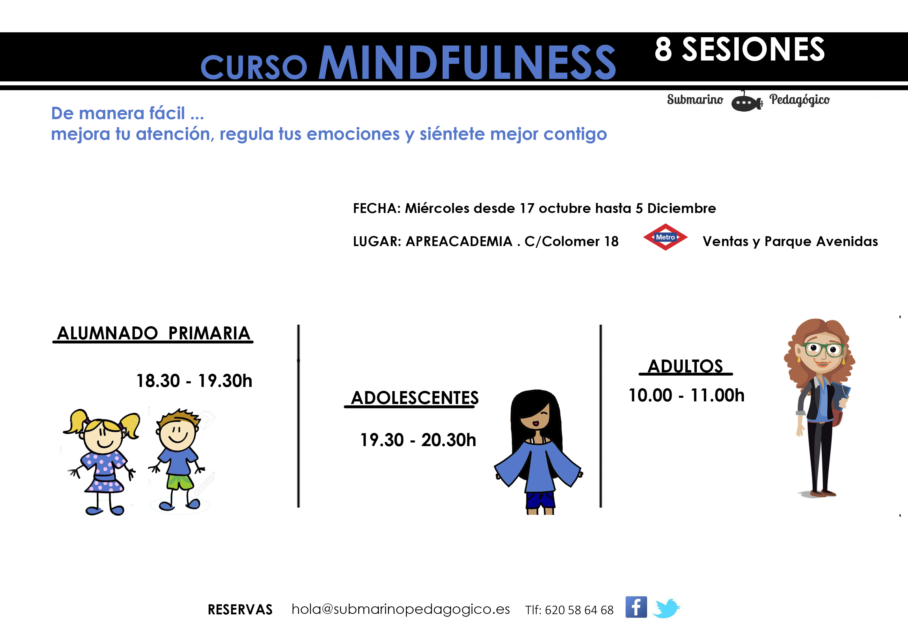 Mindfulness niños adolescentes madrid